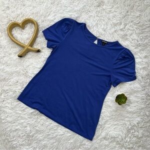 Express Blue Fitted Short Sleeve T-Shirt